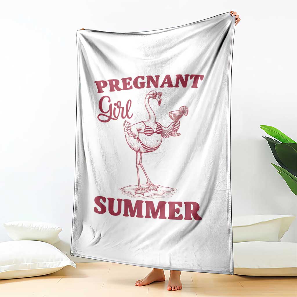 Flamingo Pregnancy Announcement Throw Blanket Summer Beach Mom To Be Gift