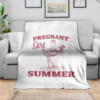 Flamingo Pregnancy Announcement Throw Blanket Summer Beach Mom To Be Gift