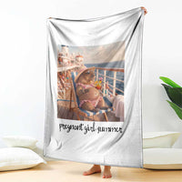 Summer Capybara Pregnancy Throw Blanket Baby Announcement Gift