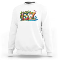 Tropical Beach Six Seven Sweatshirt Summer Island Vacation Graphic