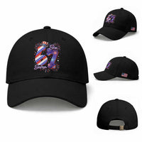 Patriotic Six Seven Baseball Cap Red White And Blue Fireworks Graphic