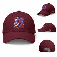 Patriotic Six Seven Baseball Cap Red White And Blue Fireworks Graphic