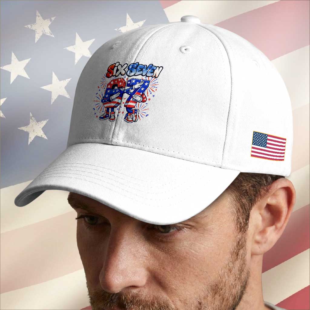 Funny Six Seven Dabbing Baseball Cap Patriotic American Pride Gift