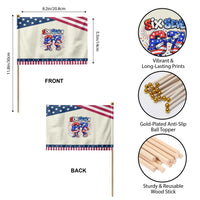 Funny Six Seven Dabbing Patriotic Handheld Flag American Pride Gift