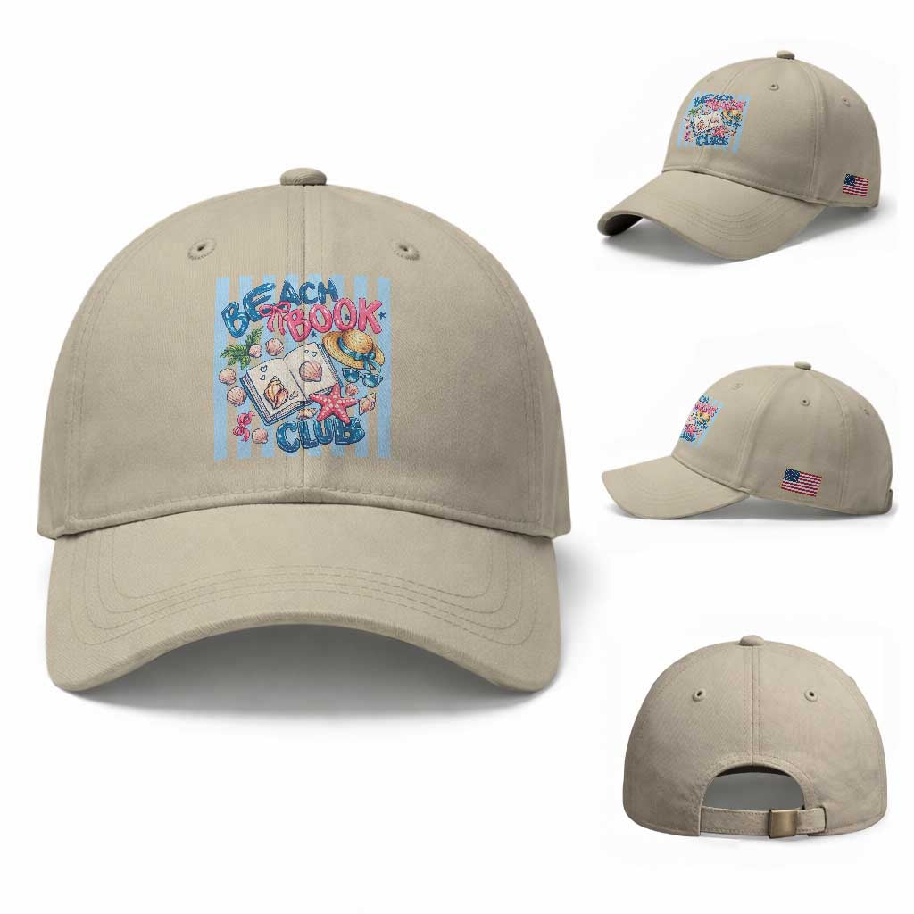 Beach Book Club Baseball Cap Bookworm Summer Vacation Graphic