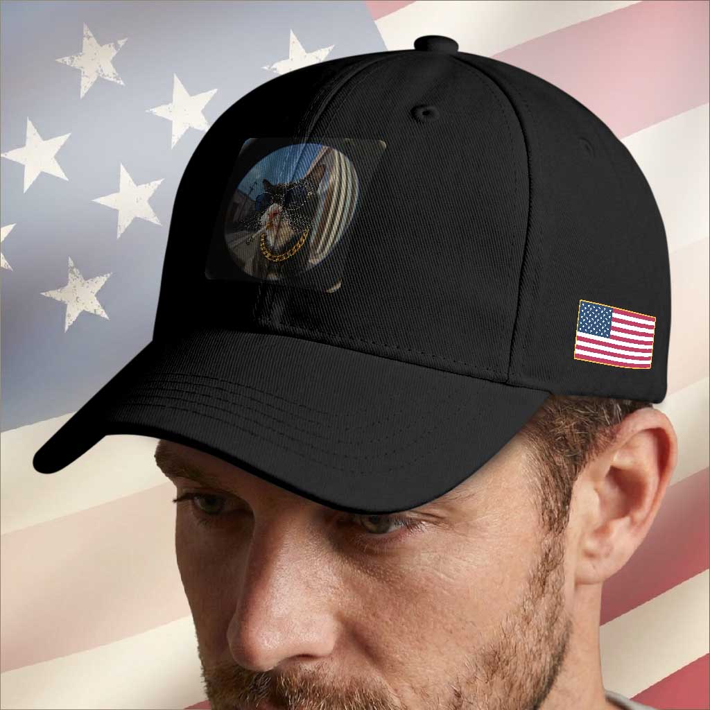 Smoking Cat Baseball Cap Meme Funny Cool Kitten
