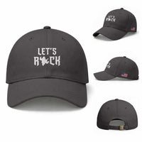 Bigfoot Rock N Roll Baseball Cap Funny Lets Rock Music Lover
