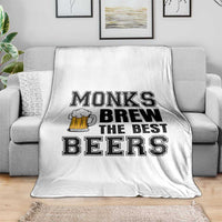 Monks Brew The Best Beers Throw Blanket Funny Craft Beer Brewer