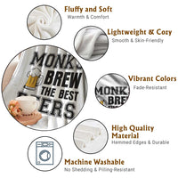 Monks Brew The Best Beers Throw Blanket Funny Craft Beer Brewer