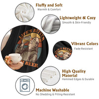 Funny Craft Beer Drinker Monks Throw Blanket Lifes Better With Beer