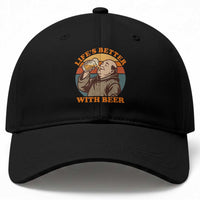 Funny Craft Beer Drinker Monks Baseball Cap Lifes Better With Beer
