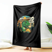 Funny Tacos Dinosaur Throw Blanket Mexican Food Lover Gift - Wonder Print Shop