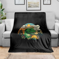Funny Tacos Dinosaur Throw Blanket Mexican Food Lover Gift - Wonder Print Shop