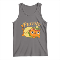 Funny Burrito Lover Gift Tank Top Purrito Cat - Wonder Print Shop