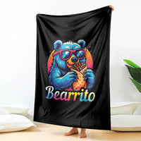 Mexican Food Lover Gift Throw Blanket Funny Bearrito - Wonder Print Shop