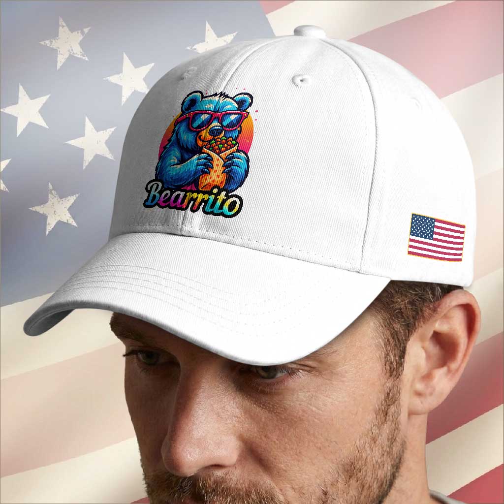 Mexican Food Lover Gift Baseball Cap Funny Bearrito