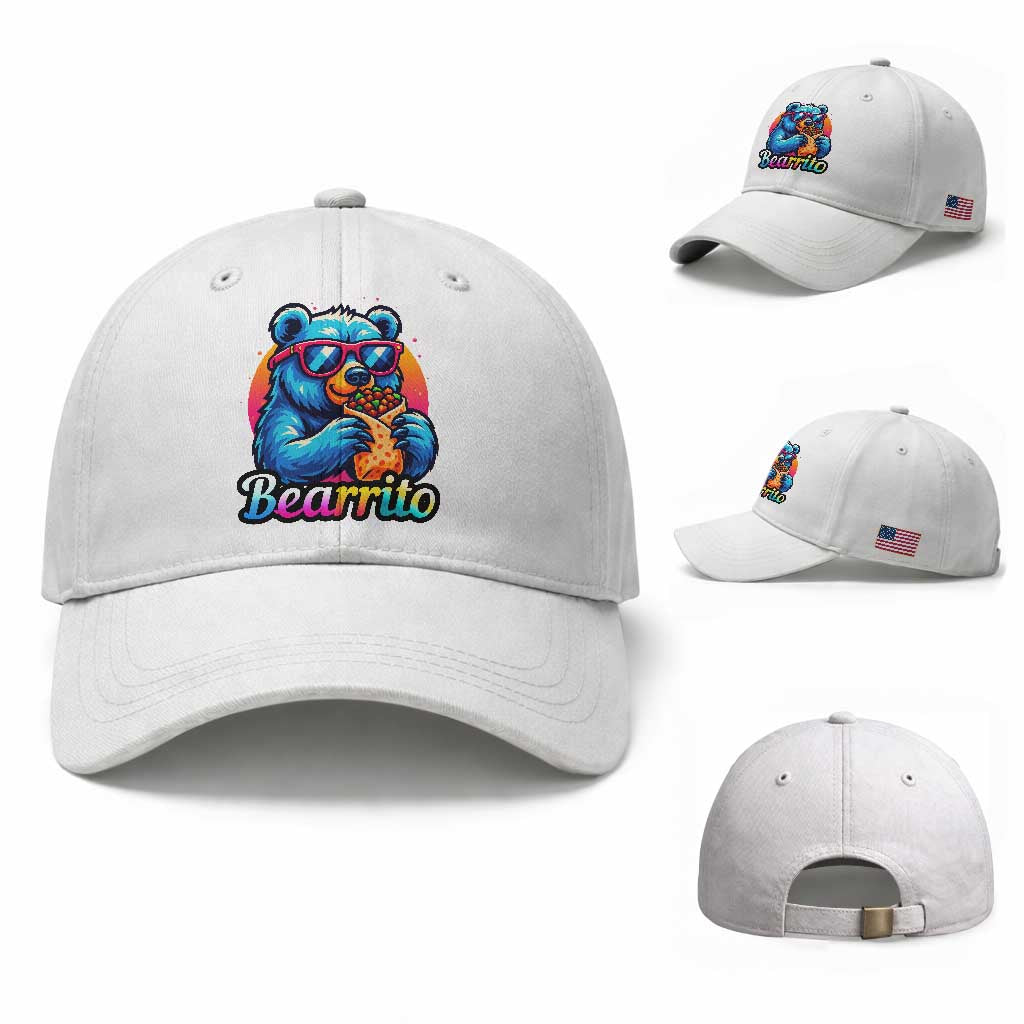 Mexican Food Lover Gift Baseball Cap Funny Bearrito