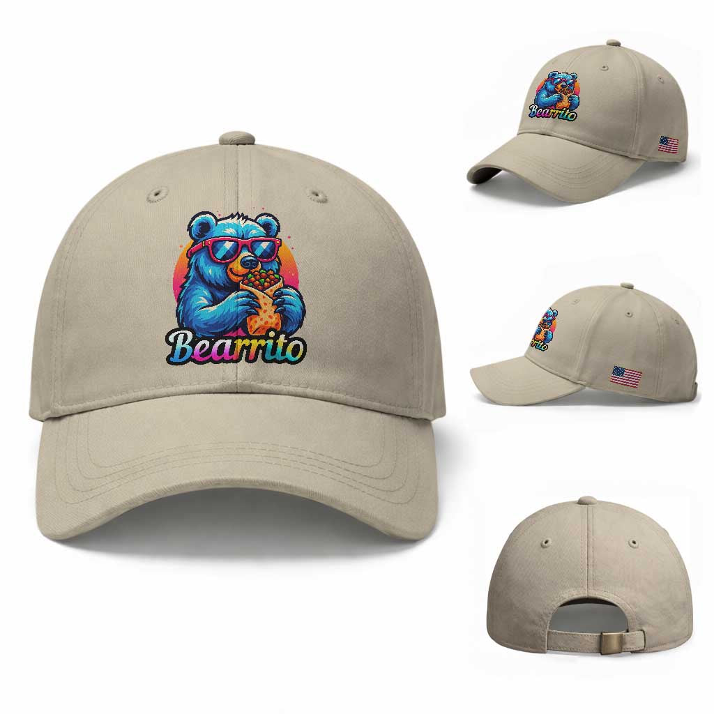 Mexican Food Lover Gift Baseball Cap Funny Bearrito