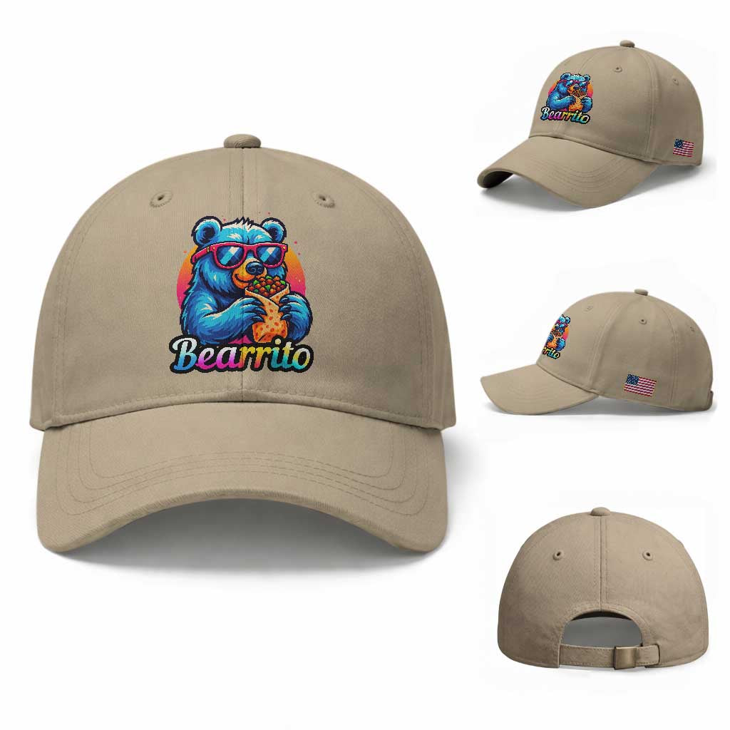 Mexican Food Lover Gift Baseball Cap Funny Bearrito