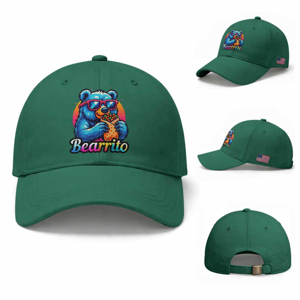 Mexican Food Lover Gift Baseball Cap Funny Bearrito