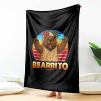 Burrito Lover Gift Throw Blanket Funny Bearrito - Wonder Print Shop