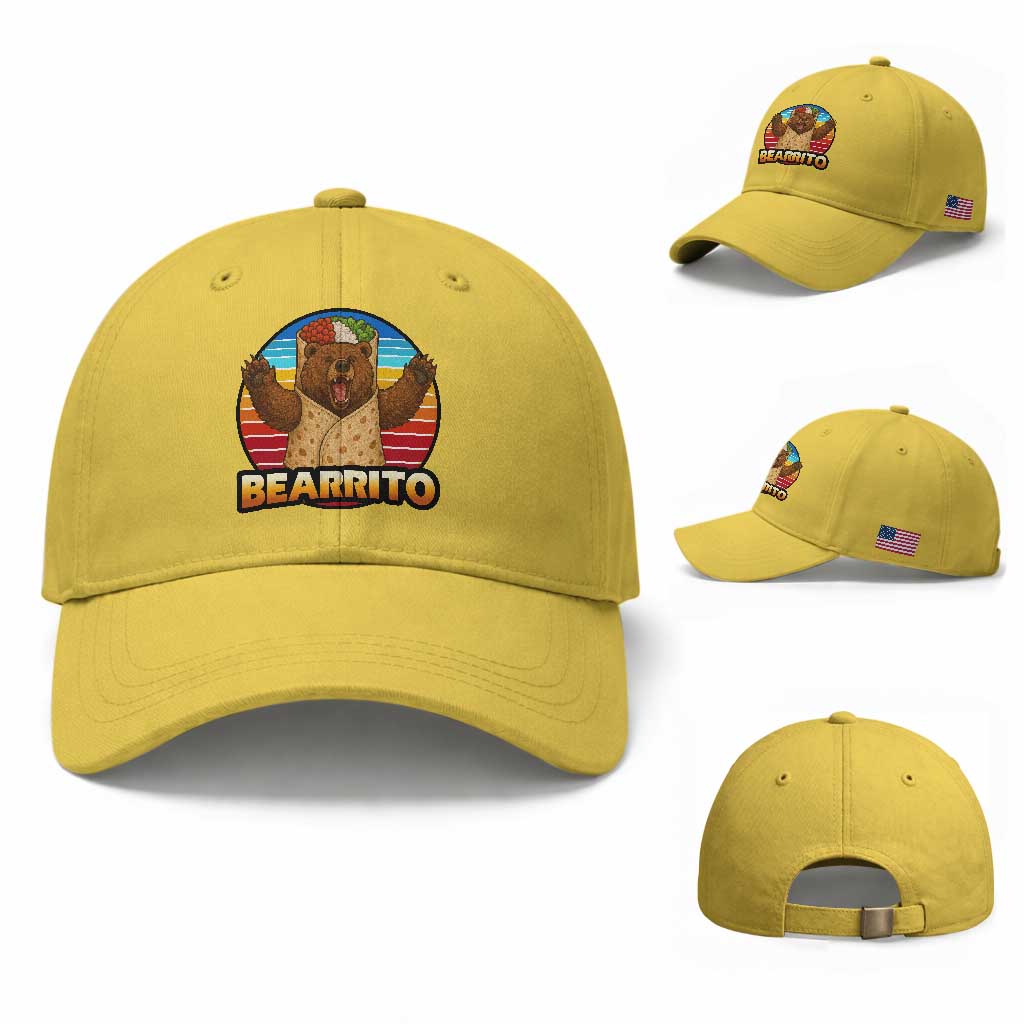 Burrito Lover Gift Baseball Cap Funny Bearrito