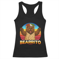 Burrito Lover Gift Racerback Tank Top Funny Bearrito - Wonder Print Shop