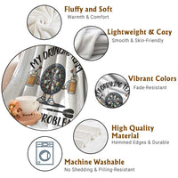 My Drinking Team Has A Darts Problem Throw Blanket Funny Darts Player Team - Wonder Print Shop