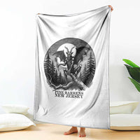 Jersey Devil Playing Dart Throw Blanket Gothic Horror Gift Pine Barrens New Jersey - Wonder Print Shop