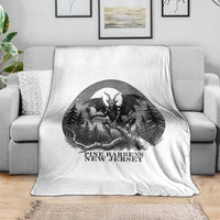 Jersey Devil Playing Dart Throw Blanket Gothic Horror Gift Pine Barrens New Jersey - Wonder Print Shop