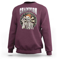 Gothic Skull Dart Master Sweatshirt Funny Skeleton Dartboard Champion Gift - Wonder Print Shop