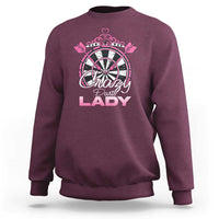 Crazy Darts Lady Sweatshirt Funny Pub Game Gift For Women - Wonder Print Shop