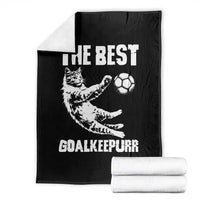 The Best Cat Goalkeeper Throw Blanket Soccer Player Gift