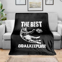 The Best Cat Goalkeeper Throw Blanket Soccer Player Gift