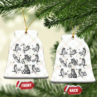 Funny Cat Soccer Player Ceramic Ornament Gift For Soccer Lovers