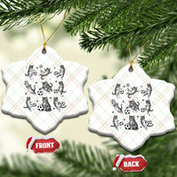 Funny Cat Soccer Player Ceramic Ornament Gift For Soccer Lovers