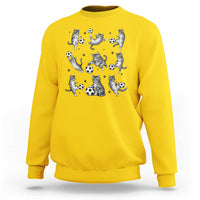 Funny Cat Soccer Player Sweatshirt Gift For Soccer Lovers