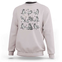 Funny Cat Soccer Player Sweatshirt Gift For Soccer Lovers