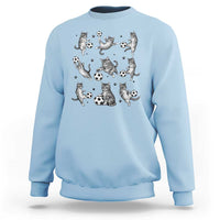 Funny Cat Soccer Player Sweatshirt Gift For Soccer Lovers