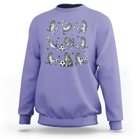 Funny Cat Soccer Player Sweatshirt Gift For Soccer Lovers