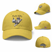 Purrfect Striker Baseball Cap Funny Cat Soccer Player Gift