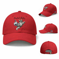 Purrfect Striker Baseball Cap Funny Cat Soccer Player Gift