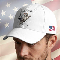 Purrfect Striker Baseball Cap Funny Cat Soccer Player Gift