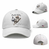 Purrfect Striker Baseball Cap Funny Cat Soccer Player Gift