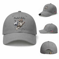 Purrfect Striker Baseball Cap Funny Cat Soccer Player Gift