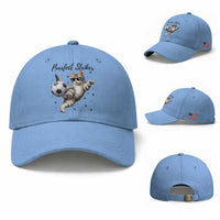 Purrfect Striker Baseball Cap Funny Cat Soccer Player Gift