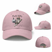 Purrfect Striker Baseball Cap Funny Cat Soccer Player Gift
