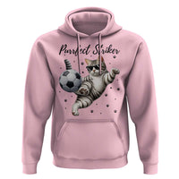Purrfect Striker Hoodie Funny Cat Soccer Player Gift