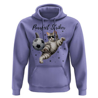 Purrfect Striker Hoodie Funny Cat Soccer Player Gift