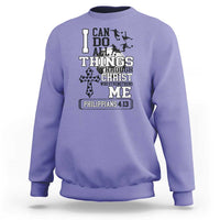 Soccer Christian Gift Sweatshirt I Can Do All Things Through Christ